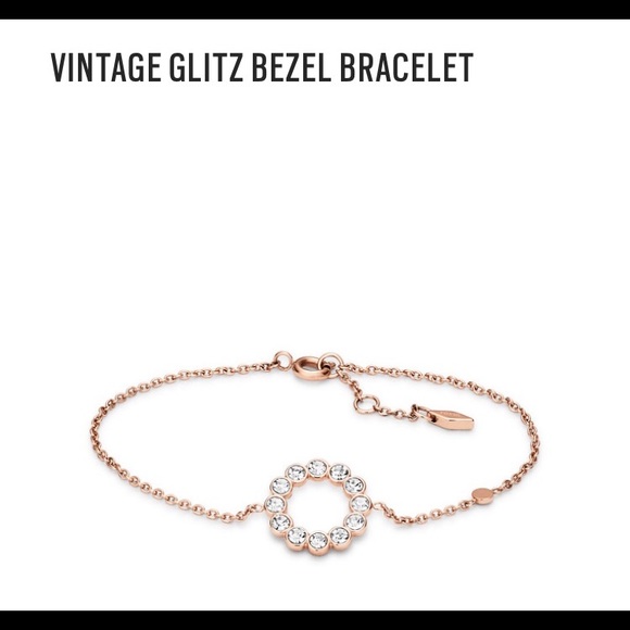 NWT Fossil Vintage Glitz Bezel Bracelet - Picture 1 of 5